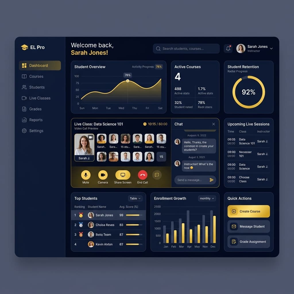 Edvoura Dashboard UI